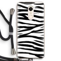 Zebra pattern: Xiaomi Redmi 5 Transparant Hoesje met koord