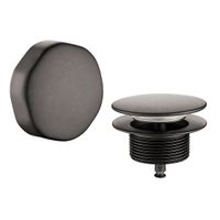 Knop/Plug Wiesbaden Doblar | Incl.Waste voor badplug overloop combinatie | Gunmetal