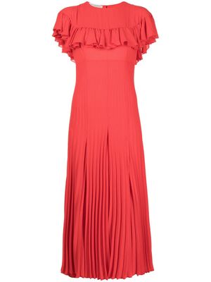Philosophy Di Lorenzo Serafini robe volantée à ourlet plissé - Rouge