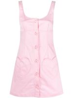 MOSCHINO JEANS robe mi-longue en coton stretch à taille ceinturée - Rose