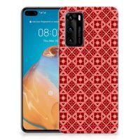 Huawei P40 TPU bumper Batik Rood - thumbnail