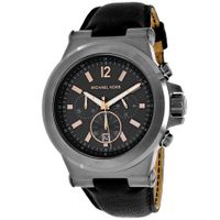 Horlogeband Michael Kors MK8511 Leder Zwart 13mm - thumbnail