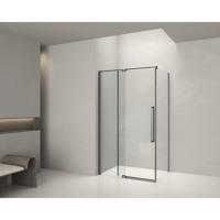 Aqua Vista Taviano Cuadra Zijwand - 70x200cm - incl. montageset - mat zwart SW1209636/SW1209686