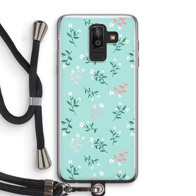 Small white flowers: Samsung Galaxy J8 (2018) Transparant Hoesje met koord