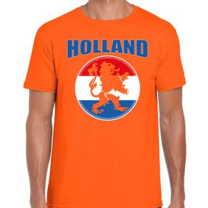 Oranje t-shirt Holland met oranje leeuw Holland / Nederland supporter voor heren tijdens EK/ WK