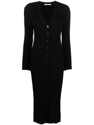 Gestuz robe en maille nervurée - Noir