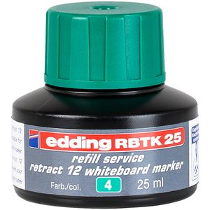 edding RBTK 25 (25 ml) navulinkt voor boardmarkers o.a. e-12 - kleur; groen - potje