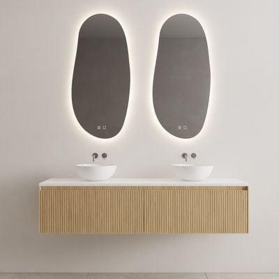 Onderkast Gliss Design Timotheus 160 CM 2 Lades Incl Topplaat Pure