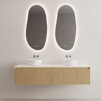 Onderkast Gliss Design Timotheus 160 CM 2 Lades Incl Topplaat Pure - thumbnail