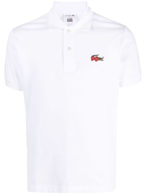 Lacoste polo en coton à patch logo - Blanc