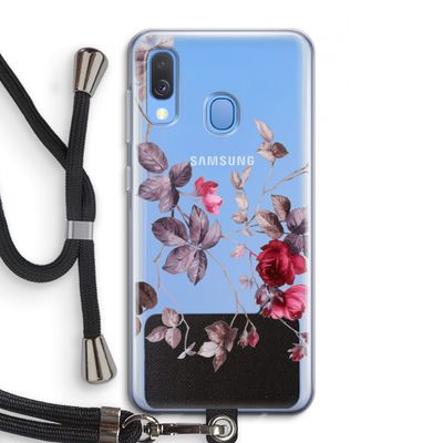 Mooie bloemen: Samsung Galaxy A40 Transparant Hoesje met koord