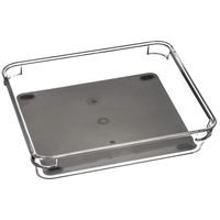 Bestekbak/keuken organizer 1-vaks Tidy Smart grijs transparant kunststof 23,2 x 16 x 4,5 cm   -