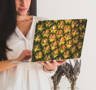 Fruit sticker ananas textuur