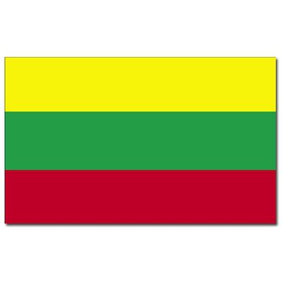 Set van 2x stuks vlag Litouwen 90 x 150 cm feestartikelen