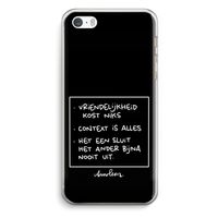 Mijn Motto's: iPhone 5 / 5S / SE Transparant Hoesje