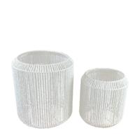 Dijk Natural Collections Lantaarnset 2-delig h30 en h40cm wit