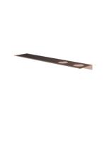 Hotbath &More Planchet 60 cm inclusief bevestigings rails met 2 uitsparingen voor een zeepdispenser of beker Geborsteld messing PVD