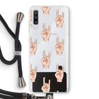 Rock: Samsung Galaxy A70 Transparant Hoesje met koord