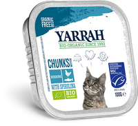 Yarrah natvoer kat kuipje Chunks graanvrij bio vis 16x100gr - thumbnail
