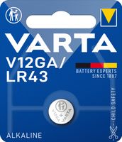 VARTA V12GA, LR43, AG12, D186, L1142 1.5V 80mAh batterij - 10 Stuks - thumbnail