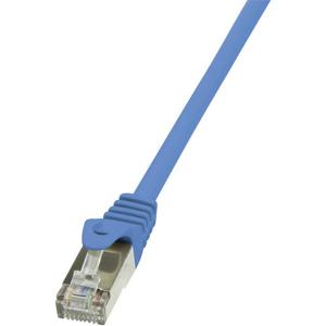 LogiLink CP1026S RJ45 Netwerkkabel, patchkabel CAT 5e F/UTP 0.50 m Blauw Snagless 1 stuk(s)