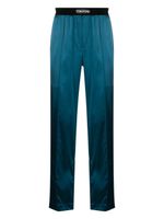 TOM FORD pantalon de jogging à bande logo - Bleu - thumbnail