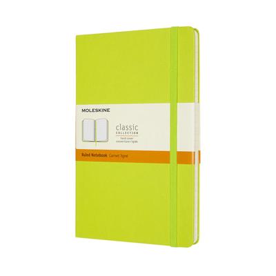 Notitieboek moleskine large 130x210 ln hc lem gn