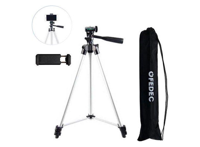 FEDEC Telefoon Tripod - Telefoonstatief - Verstelbaar tot 150 CM - Extra grip telefoonhouder - Waterpas - Opbergzak - thumbnail