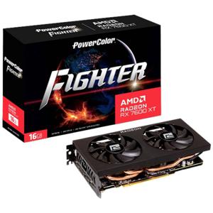 Powercolor AMD Radeon RX 7600 XT Videokaart Fighter 16 GB GDDR6-RAM PCIe x16 HDMI, DisplayPort