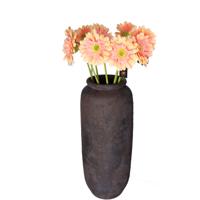 Kunstbloemen boeket Gerbera - 10x - 72 cm - zalmkleurig - Real Touch - kunst zijdebloemen