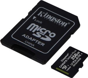 Kingston microSDXC geheugenkaart - 256GB A1 Video Class V30 UHS-I