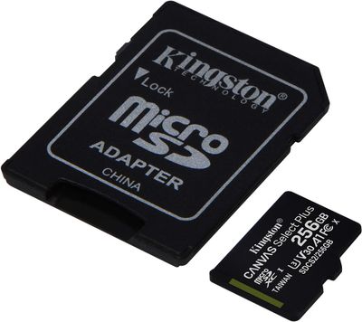 Kingston microSDXC geheugenkaart - 256GB A1 Video Class V30 UHS-I