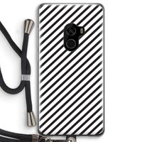 Strepen zwart-wit: Xiaomi Mi Mix 2 Transparant Hoesje met koord