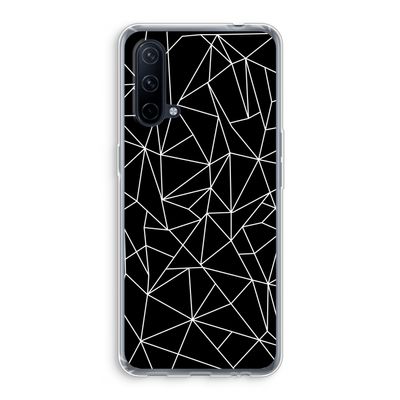 Geometrische lijnen wit: OnePlus Nord CE 5G Transparant Hoesje