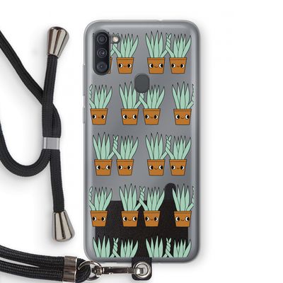 Sansevieria: Samsung Galaxy A11 Transparant Hoesje met koord