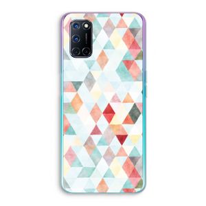 Gekleurde driehoekjes pastel: Oppo A92 Transparant Hoesje