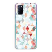 Gekleurde driehoekjes pastel: Oppo A92 Transparant Hoesje