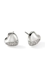 John Hardy boucles d'oreilles Pebble Heart en argent sterling