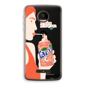 Peach please!: Motorola Moto Z Force Transparant Hoesje