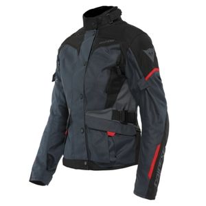 DAINESE Tempest 3 Lady D-Dry®, Textiel motorjas dames, Ebony-Zwart-Lava Rood