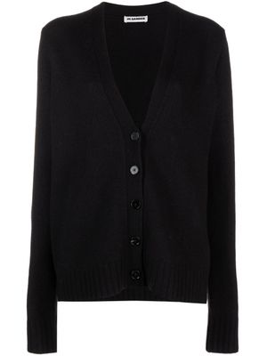 Jil Sander cardigan oversize en laine - Noir