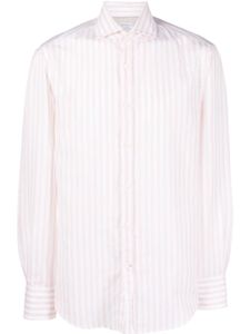 Brunello Cucinelli chemise rayé à manches longues - Rose