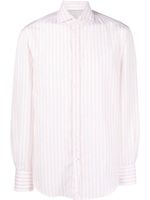 Brunello Cucinelli chemise rayé à manches longues - Rose