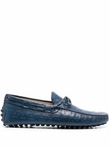 Tod's mocassins Gommino à motif monogrammé embossé - Bleu