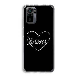 Forever heart black: Xiaomi Redmi Note 10 Pro Transparant Hoesje