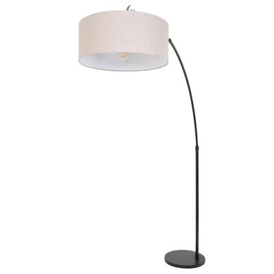 Steinhauer BooglampGramineus 50 zwart met linnen lampenkap - 9900ZW