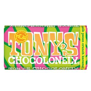 Tony&apos;s Chocolonely - Melk Pecan Crunch Karamel - 180g