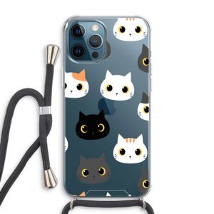 Katten: iPhone 12 Pro Max Transparant Hoesje met koord
