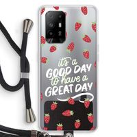 Don't forget to have a great day: Oppo A94 5G Transparant Hoesje met koord