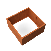 Artesa Rechthoekige plantenbak cortenstaal L120 x B120 x H60 cm zonder bodem - Geroba